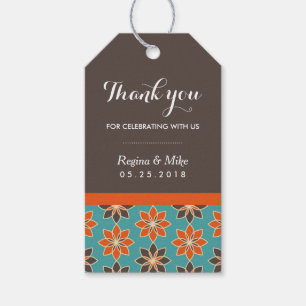 Geometrische Floral Pattern Wedding Favor Gift Lab Cadeaulabel
