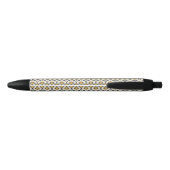 Geometrische Floral Pattern Zwarte Inkt Pen (Achterkant)