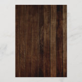 Geometrische Floral Rustic Wood Weddenschap Menu (Achterkant)