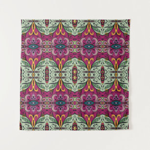 Geometrische Floral Tribal Etnische Doodle Wandkleed