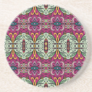 Geometrische Floral Tribal Etnische Doodle Zandsteen Onderzetter