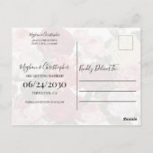 Geometrische  Floral Wedding Save the Date Briefkaart (Achterkant)