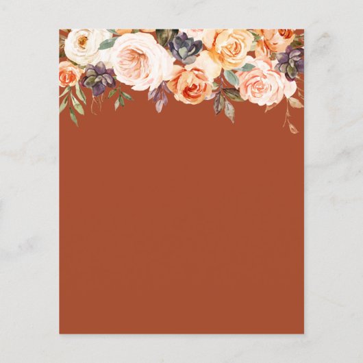 geometrische florale goudbrij - uitnodiging voor b (Achterkant)