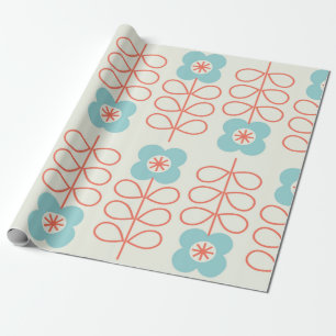Geometrische florale naadloos patroon. Noordse sti Cadeaupapier