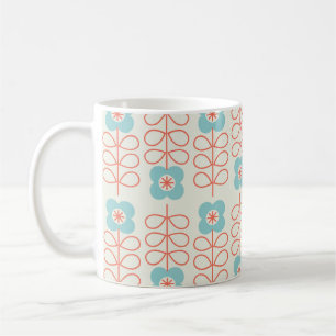 Geometrische florale naadloos patroon. Noordse sti Koffiemok