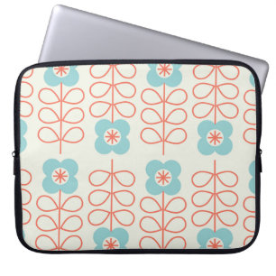 Geometrische florale naadloos patroon. Noordse sti Laptop Sleeve