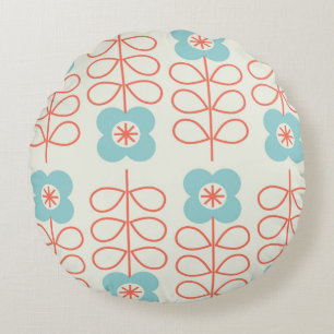 Geometrische florale naadloos patroon. Noordse sti Rond Kussen