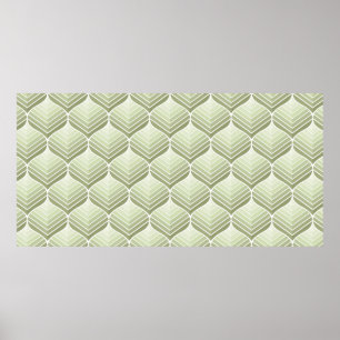 Geometrische florale vintage naadloos patroon. Abs Poster