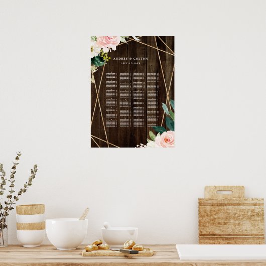 Geometrische Florentijnse volgorde van de ALPHABET Poster (Keuken)