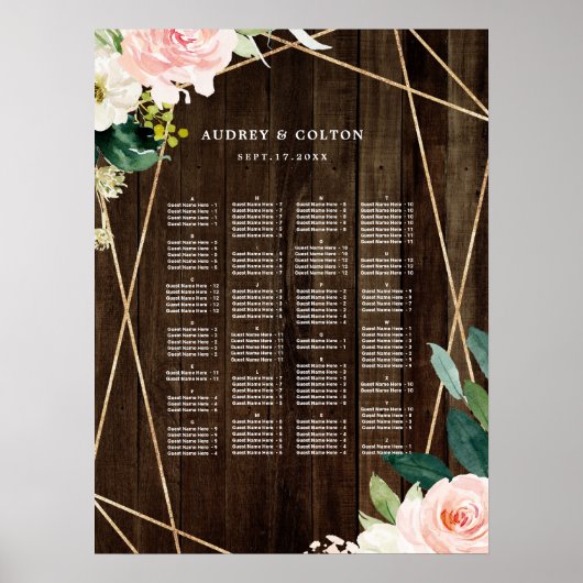 Geometrische Florentijnse volgorde van de ALPHABET Poster (Voorkant)