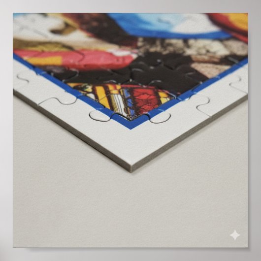 Geometrische Focus: Legpuzzelrand en -rand Poster (Voorkant)
