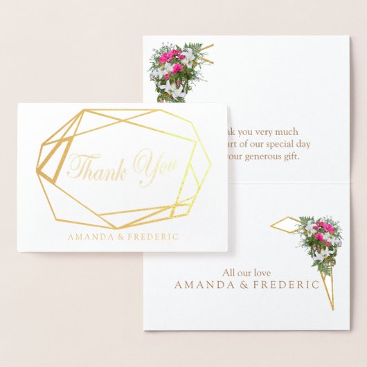 Geometrische Folie en ventilator BEDANK U MET Kaar Folie Kaarten (Display)