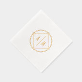 Geometrische Folie Stempelde servetten met monogra (Rechts)