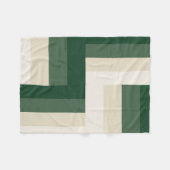 Geometrische Forest & Cream Moderne Deken (Voorkant (Horizontaal))