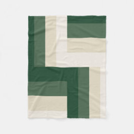 Geometrische Forest & Cream Moderne Deken