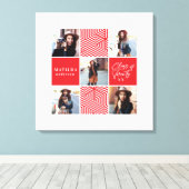 Geometrische foto afstuderen gepersonaliseerd cade canvas afdruk (Insitu (Houten vloer))