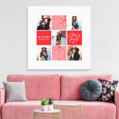 Geometrische foto afstuderen gepersonaliseerd cade canvas afdruk (Insitu (Woonkamer))
