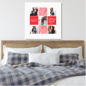 Geometrische foto afstuderen gepersonaliseerd cade canvas afdruk (Insitu (Slaapkamer))