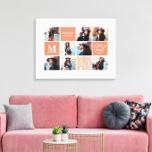Geometrische foto afstuderen gepersonaliseerd cade canvas afdruk (Insitu (Woonkamer))