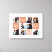 Geometrische foto afstuderen gepersonaliseerd cade canvas afdruk (Voorkant)