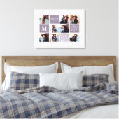 Geometrische foto afstuderen gepersonaliseerd cade canvas afdruk (Insitu (Slaapkamer))