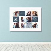 Geometrische foto afstuderen gepersonaliseerd cade canvas afdruk (Insitu (Houten vloer))