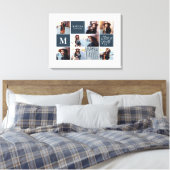 Geometrische foto afstuderen gepersonaliseerd cade canvas afdruk (Insitu (Slaapkamer))