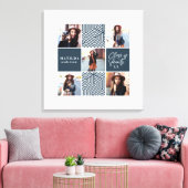 Geometrische foto afstuderen gepersonaliseerd cade canvas afdruk (Insitu (Woonkamer))