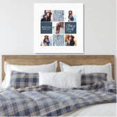 Geometrische foto afstuderen gepersonaliseerd cade canvas afdruk (Insitu (Slaapkamer))