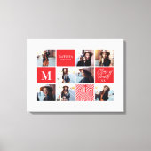 Geometrische foto afstuderen gepersonaliseerd cade canvas afdruk (Voorkant)