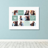 Geometrische foto afstuderen gepersonaliseerd cade canvas afdruk (Insitu (Houten vloer))