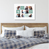 Geometrische foto afstuderen gepersonaliseerd cade canvas afdruk (Insitu (Slaapkamer))