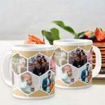 Geometrische foto collage 9 Afbeelding Giant Coffe Grote Koffiekop<br><div class="desc">Creëer je eigen geometrische fotocollage met 9 van je favoriete familiefoto's. Het fotomalplaatje is opstelling voor u om uw afbeeldingen toe te voegen, die in rijen van links naar rechts werken, om een honingraatpatroon te vormen. Het hexagonontwerp is honingbeige en wit - doorblader mijn winkel voor meer kleuren of stuur...</div>