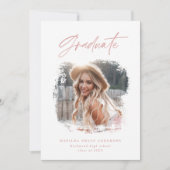 Geometrische foto-typografie afstuderen aankondigi aankondiging (Voorkant)