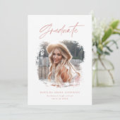 Geometrische foto-typografie afstuderen aankondigi aankondiging (Staand voorkant)