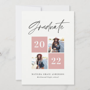 Geometrische foto-typografie afstuderen aankondigi aankondiging
