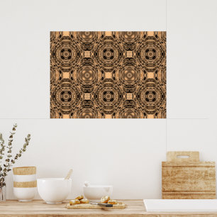 Geometrische foto van brons Age Poster