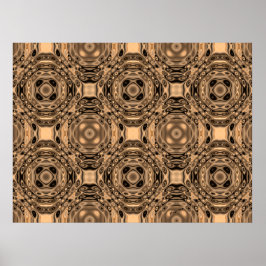 Geometrische foto van brons Age Poster