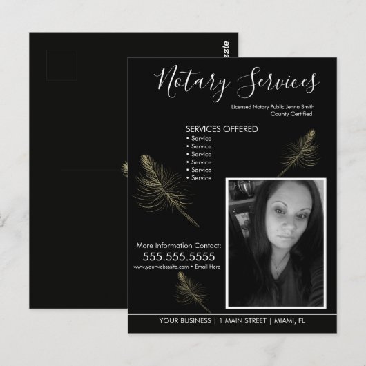 Geometrische fotobrochure briefkaart (Voorkant / Achterkant)