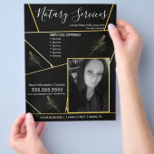 Geometrische fotobrochure flyer (Hand)