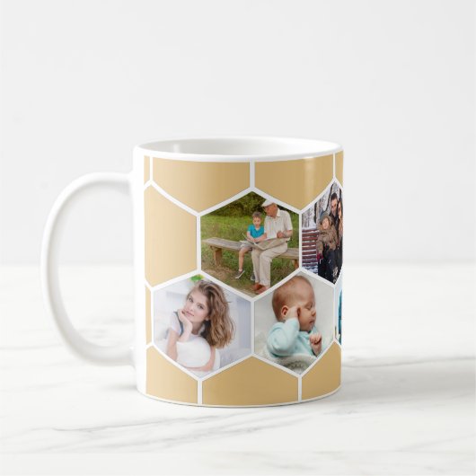 Geometrische fotocollage 9 Afbeelding 11oz Koffiemok (Links)