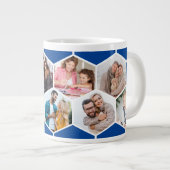 Geometrische fotocollage 9 Afbeelding blauw Grote Koffiekop (Voorkant rechts)