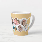 Geometrische fotocollage 9 Afbeelding Honey Beige Latte Mok (Rechterhoek)