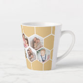 Geometrische fotocollage 9 Afbeelding Honey Beige Latte Mok (Rechts)