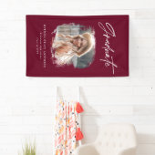 Geometrische fotograaf bogundy-feestje spandoek (Insitu)