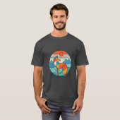 Geometrische Fox Art - Modern Abstract Dierenontwe T-shirt (Voorkant volledig)