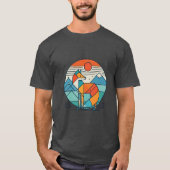 Geometrische Fox Art - Modern Abstract Dierenontwe T-shirt (Voorkant)