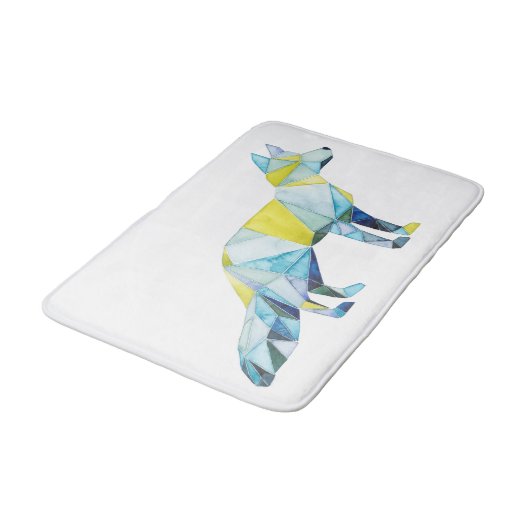 Geometrische fox-dieren badmat (Gekanteld)