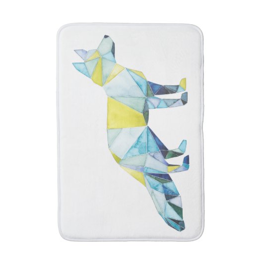 Geometrische fox-dieren badmat (Voorkant Verticaal)