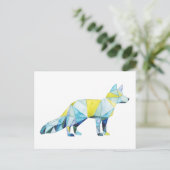 Geometrische fox-dieren briefkaart (Staand voorkant)
